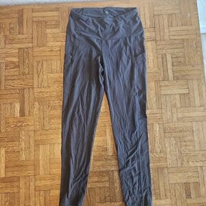 Free‎ Fly Daily Tight Leggings Women's Small Grey Bamboo Drop In Side Pocket 7/8